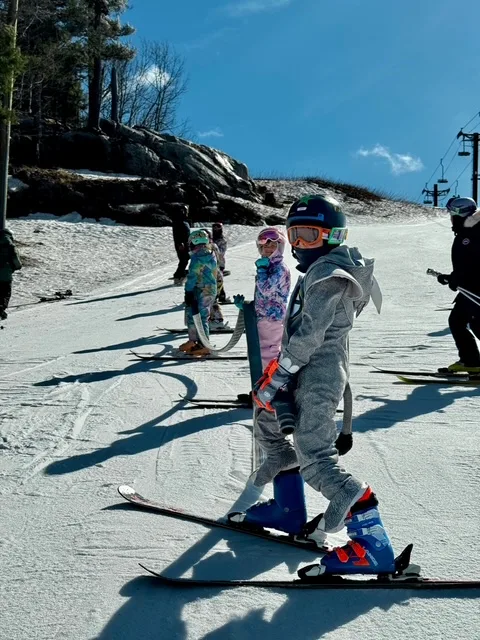 kids on ski hill