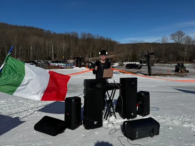 DJ on the ski hill