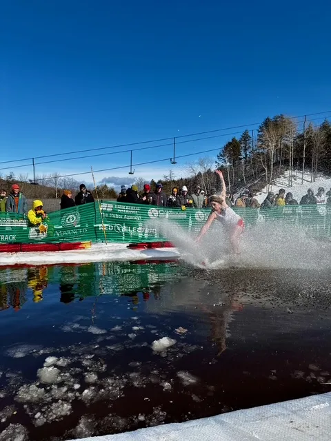 Spring Skiing over water