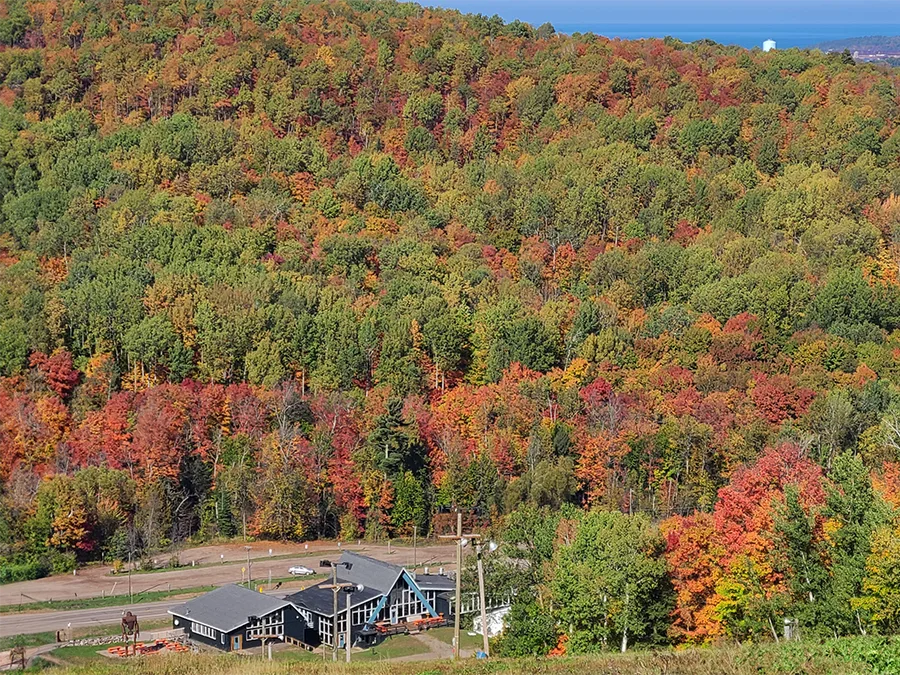 Fall Colors Image 2 Marquette Mountain overview at night