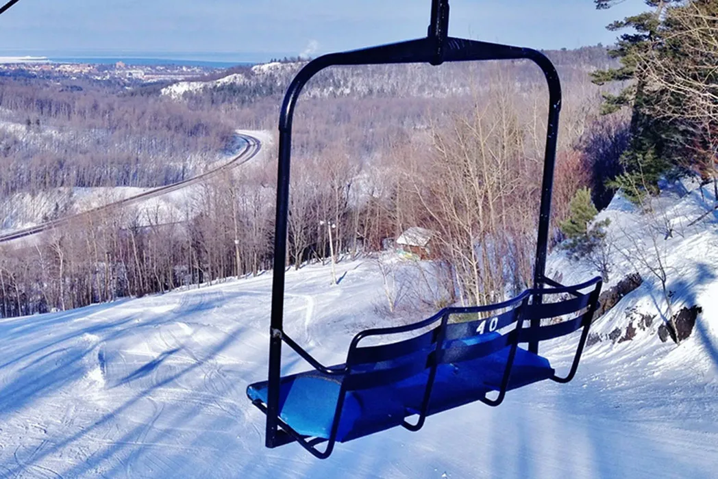 Chairlift Mmr Chair lift at MMR with Lake Superior in the background