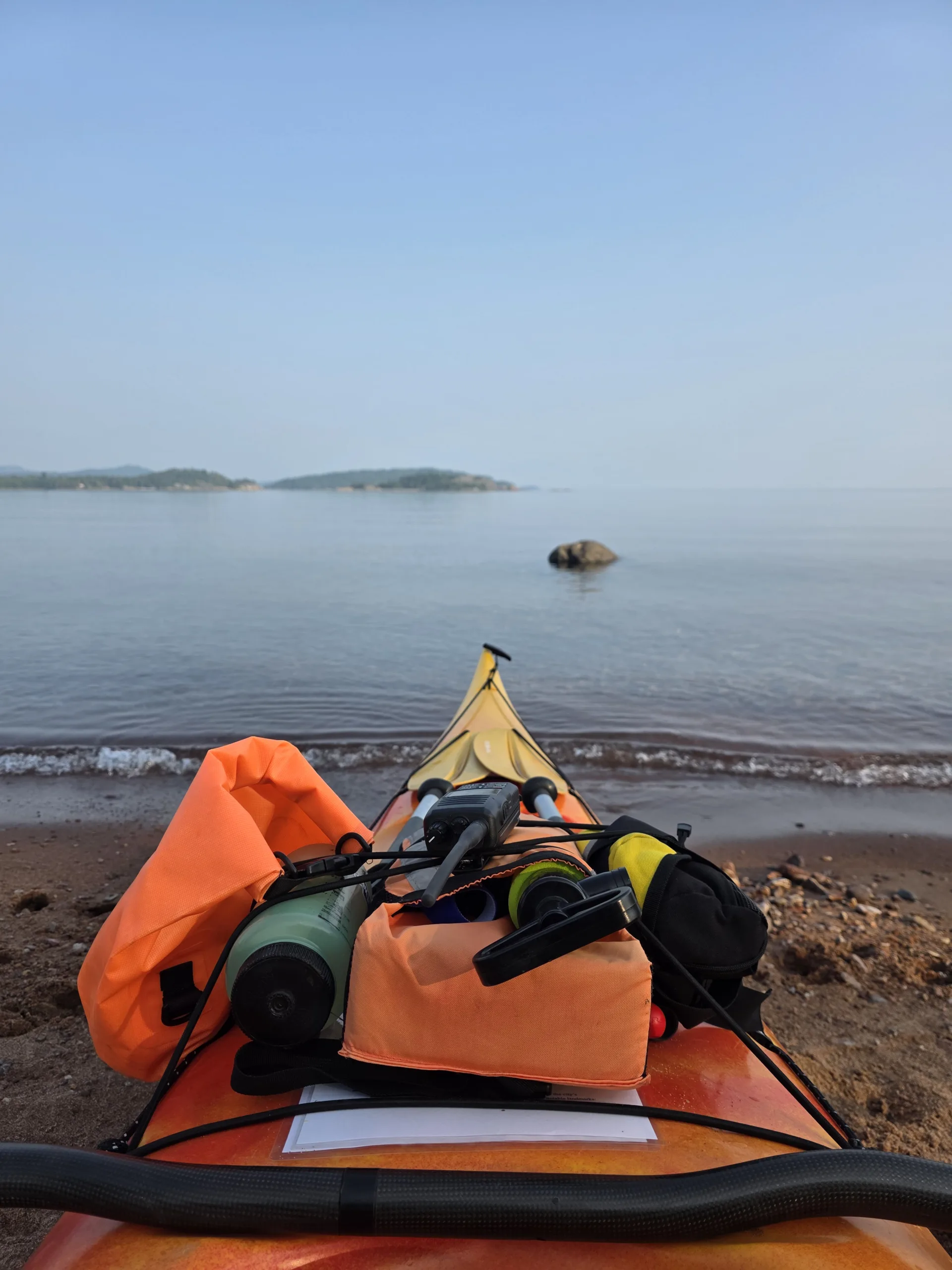 Sea Kayak on Lake Superior beach