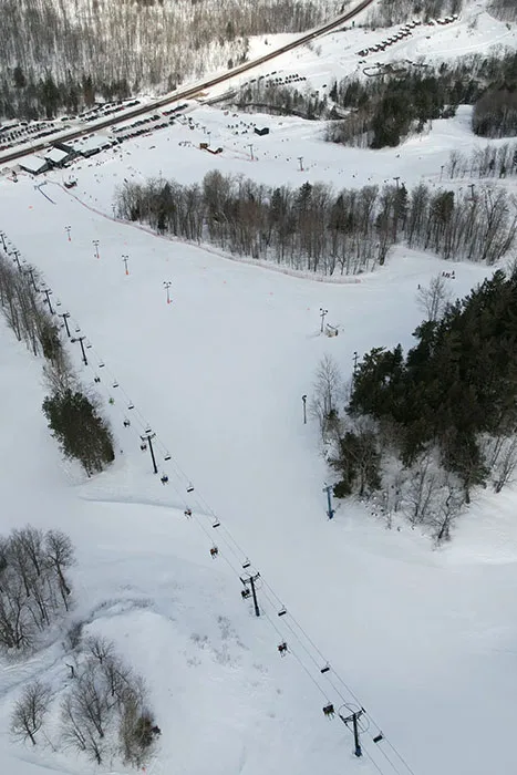 Marquette Mountain Ski Hill From Drone2